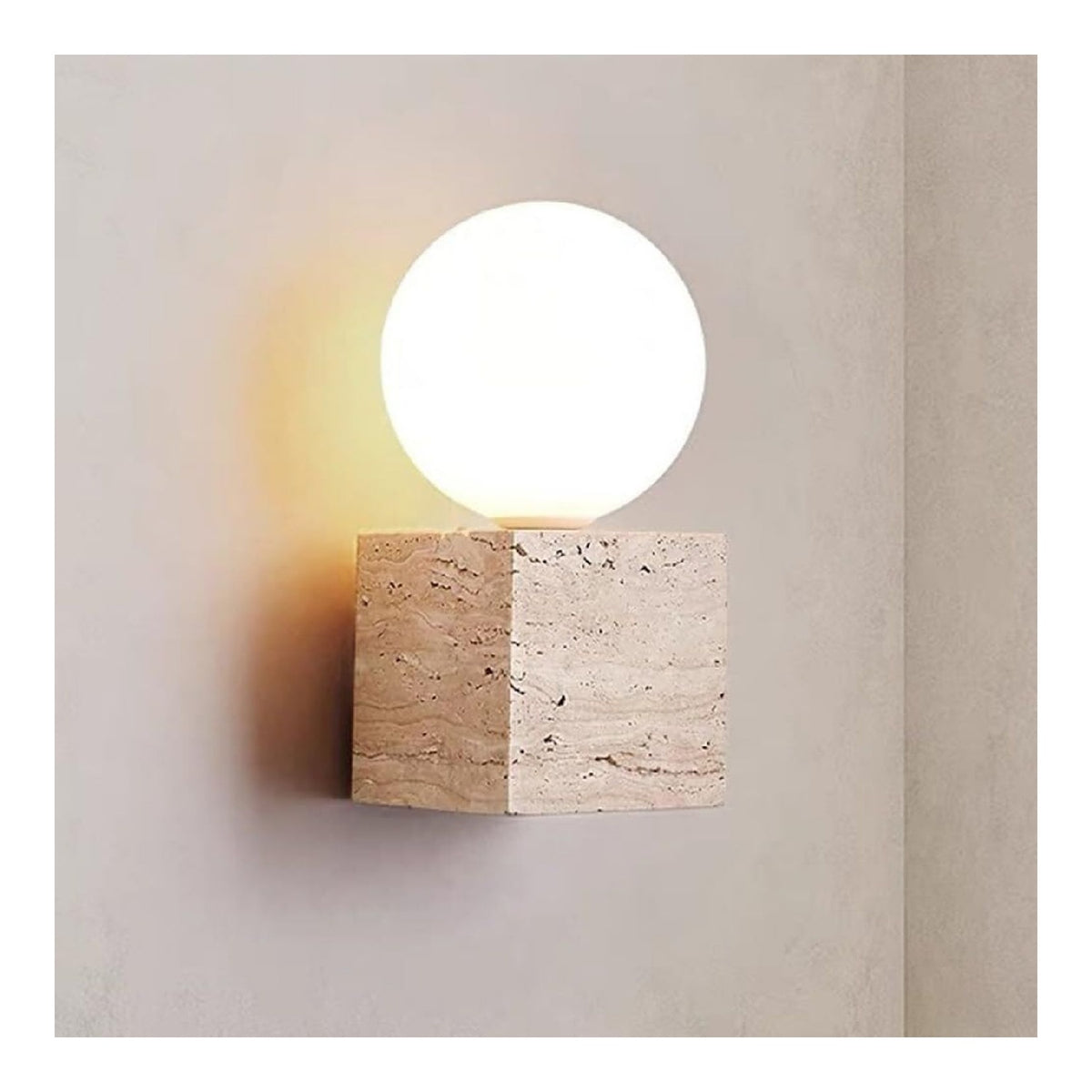 Applique murale Blanc et Ambre a presence elegante et lumiere agreable RJ-9433