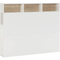 Ensembles de matelas et sommiers finition bois structure metal noir variante 2086