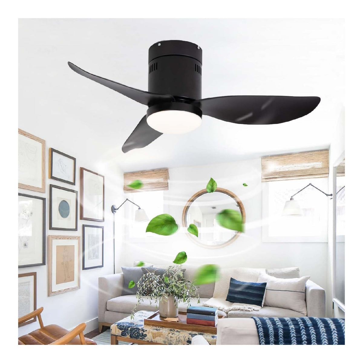 Plafonnier Noir et Blanc au style moderne avec conception fonctionnelle 6000K 15-1878