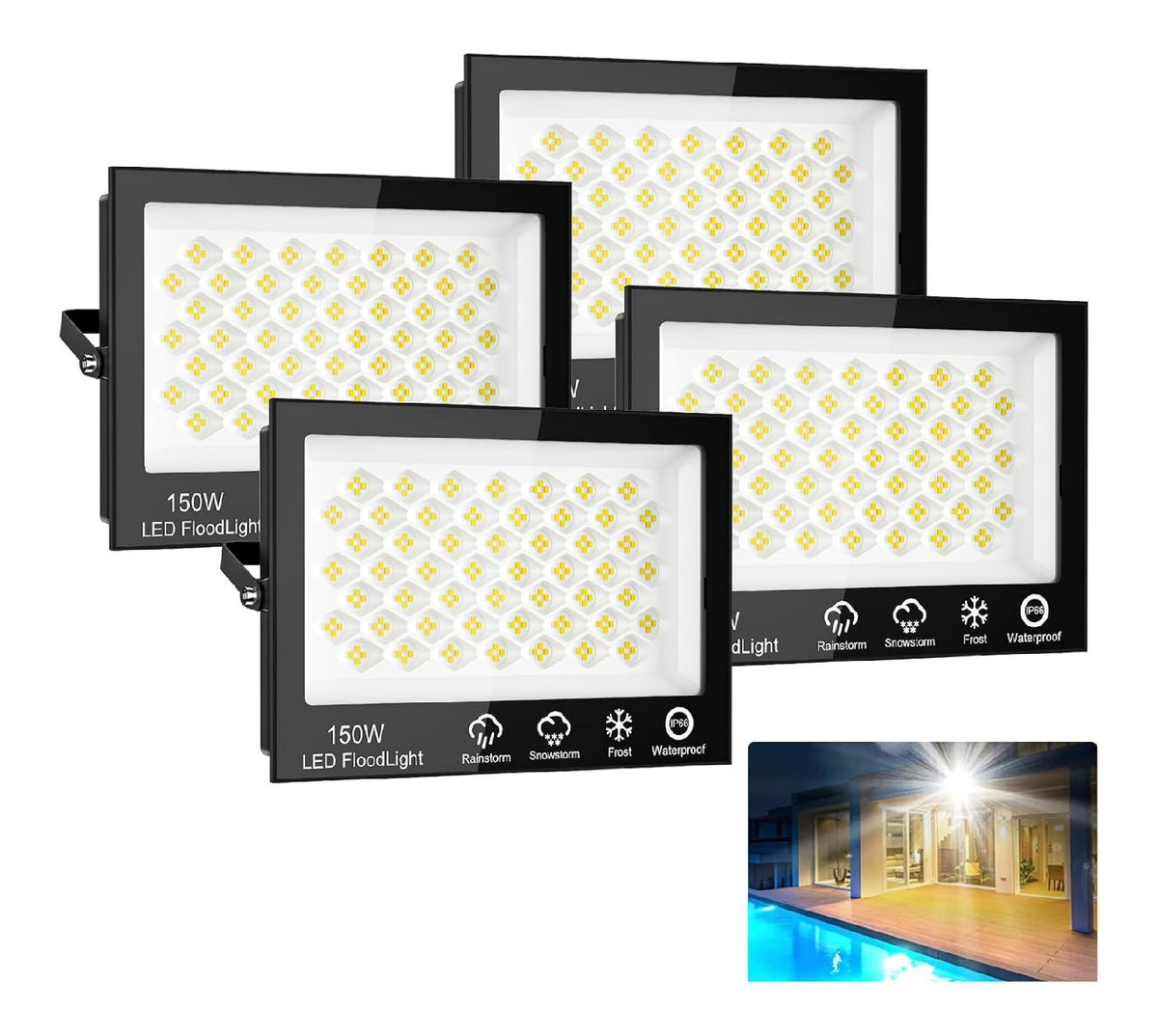 Spot de plafond Blanc et Vert au style moderne avec conception fonctionnelle 150 W IP66 6500 K