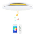 Lustre Blanc et Ambre a presence elegante et lumiere agreable 36W