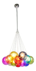 Luminaire Blanc et Gris a silhouette graphique de type suspension 3W 3000K