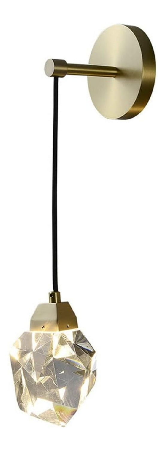 Luminaire Dore et Ambre a silhouette graphique de type applique murale 5W 6000K