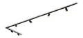 Luminaire Noir et Rouge a silhouette graphique de type rail de spots 40W GU10