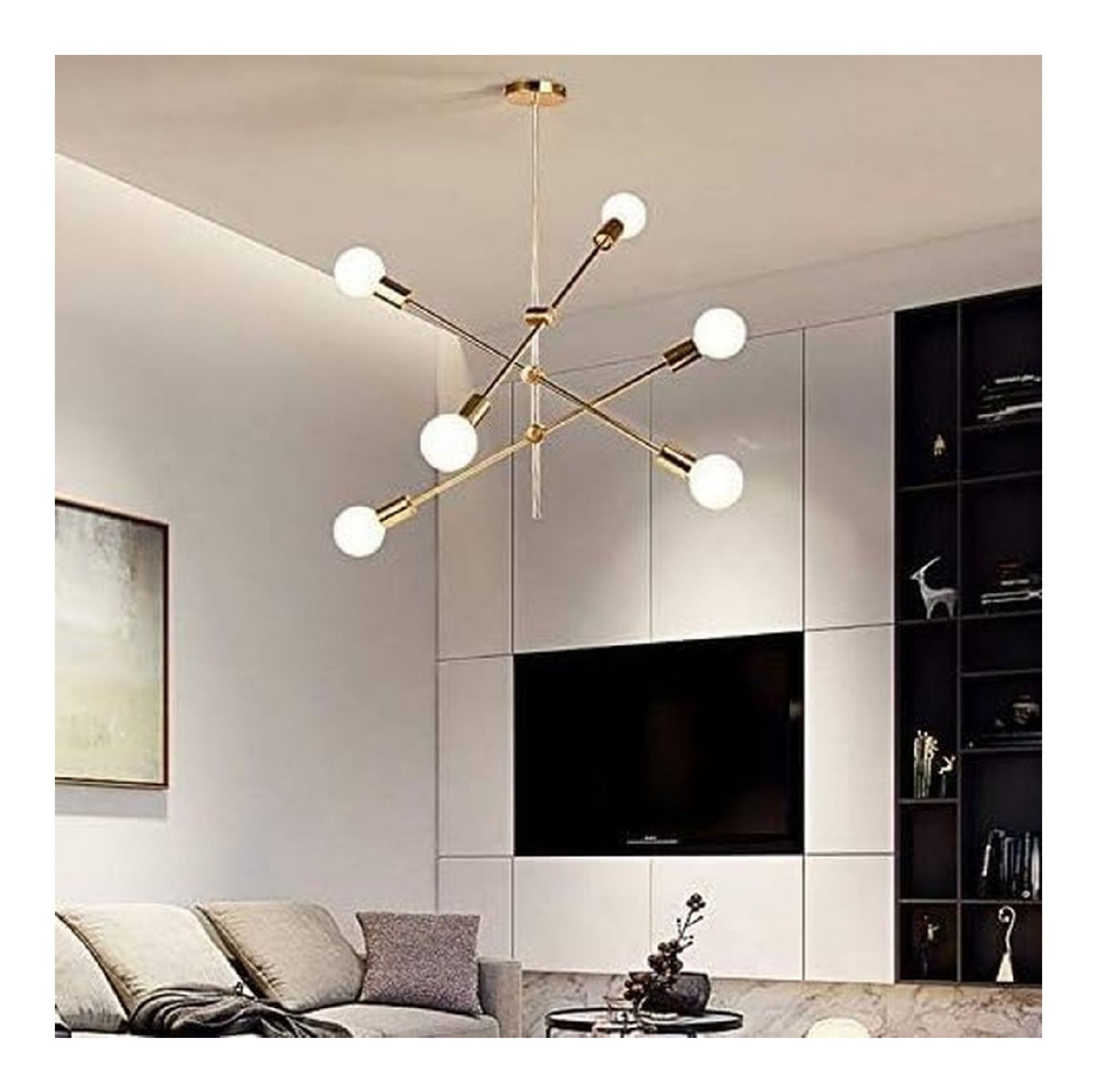 Suspension Ambre et Rouge a presence elegante et lumiere agreable