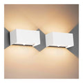 Applique murale decoratif Blanc et Vert avec diffusion lumineuse harmonieuse 24W IP65 3000K
