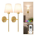 Luminaire Blanc et Dore a silhouette graphique de type applique murale 3000 K
