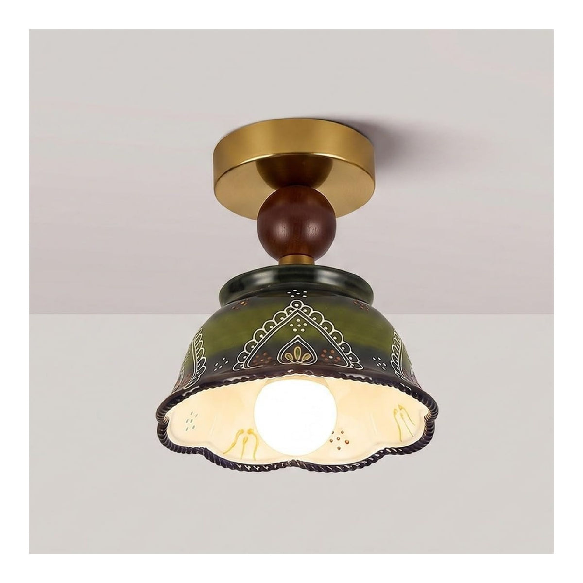 Plafonnier Vert au style moderne avec conception fonctionnelle 40 W E27