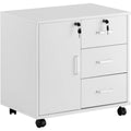 Meubles colonnes avec tiroirs reglable blanc variante 2380