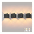Solution lumineuse Noir et Blanc au dessin sobre en format applique murale 9W IP54 3000K