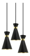 Solution lumineuse Dore et Cuivre au dessin sobre en format suspension 25 W E27