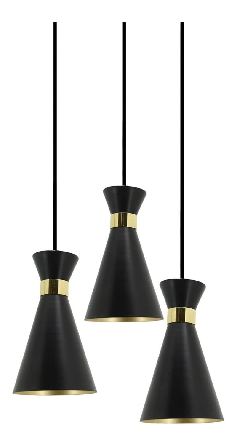 Solution lumineuse Dore et Cuivre au dessin sobre en format suspension 25 W E27