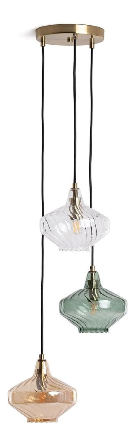 Suspension Ambre et Rouge au style moderne avec conception fonctionnelle 60W IP20 E27