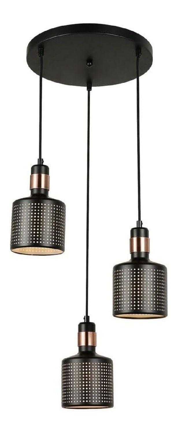 Eclairage Noir contemporain en version suspension 40 W E27
