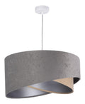 Solution lumineuse Blanc et Argente au dessin sobre en format suspension 60 W IP20 E27