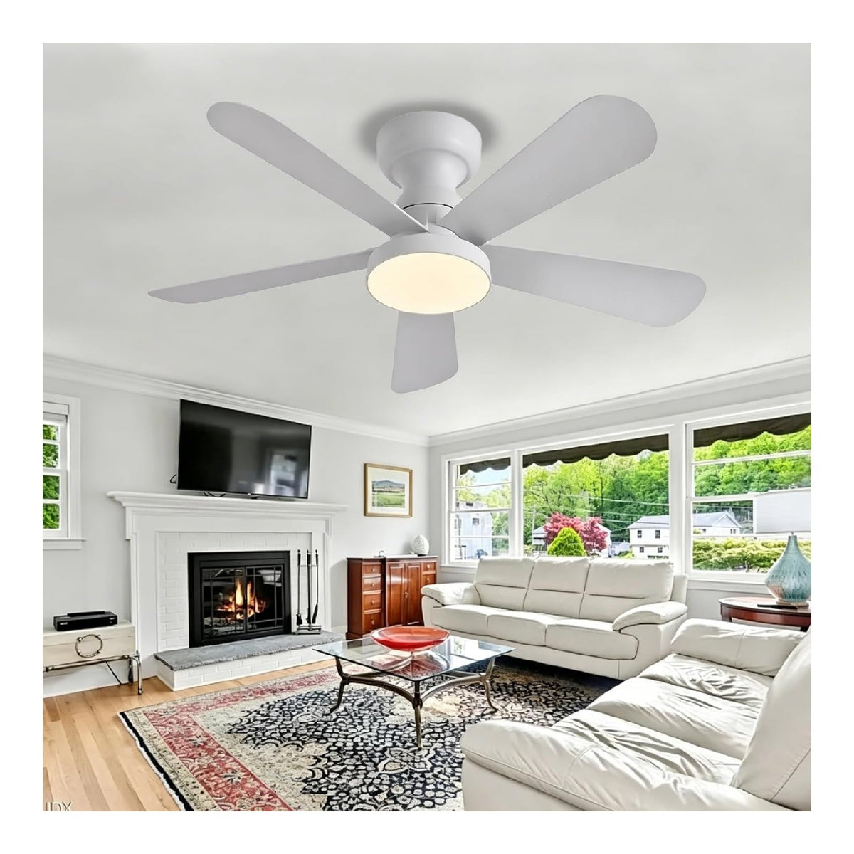 Lustre Blanc et Ambre a presence elegante et lumiere agreable