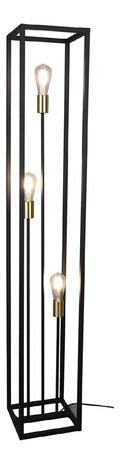 Lampadaire Noir et Rouge aux lignes epurees avec eclairage confortable E27