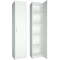 Rangements colonnes finition bois structure metal blanc