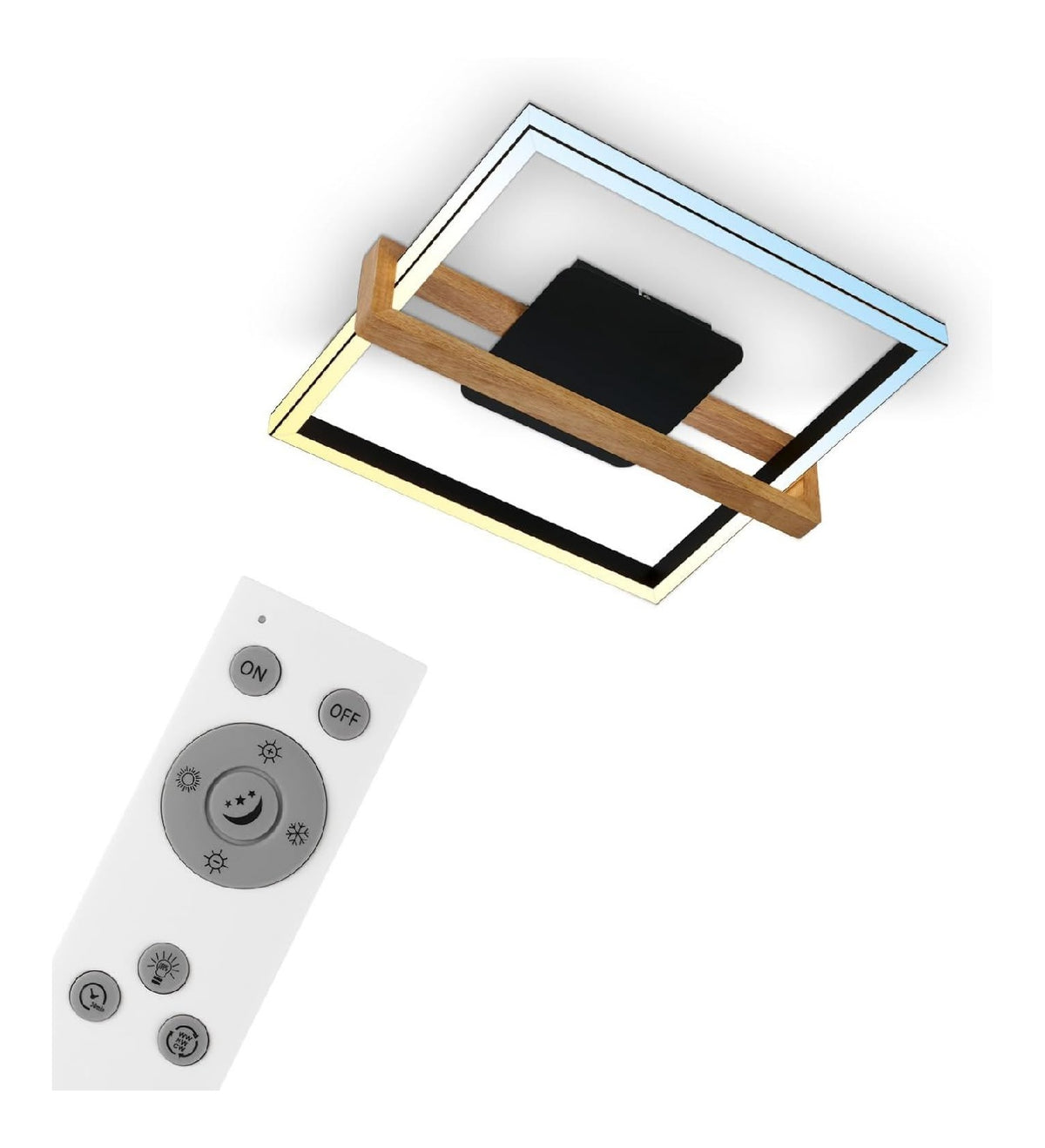 Luminaire Ambre a silhouette graphique de type plafonnier 40W
