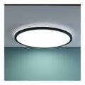 Plafonnier Noir et Blanc aux lignes epurees avec eclairage confortable 38W