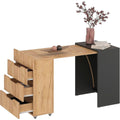 Tables consoles avec tiroirs finition bois marron