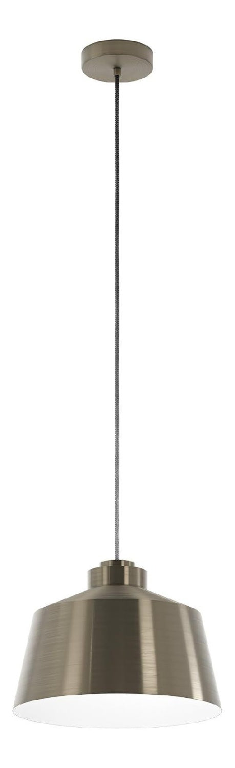 Suspension Noir et Blanc aux lignes epurees avec eclairage confortable 40 W E27