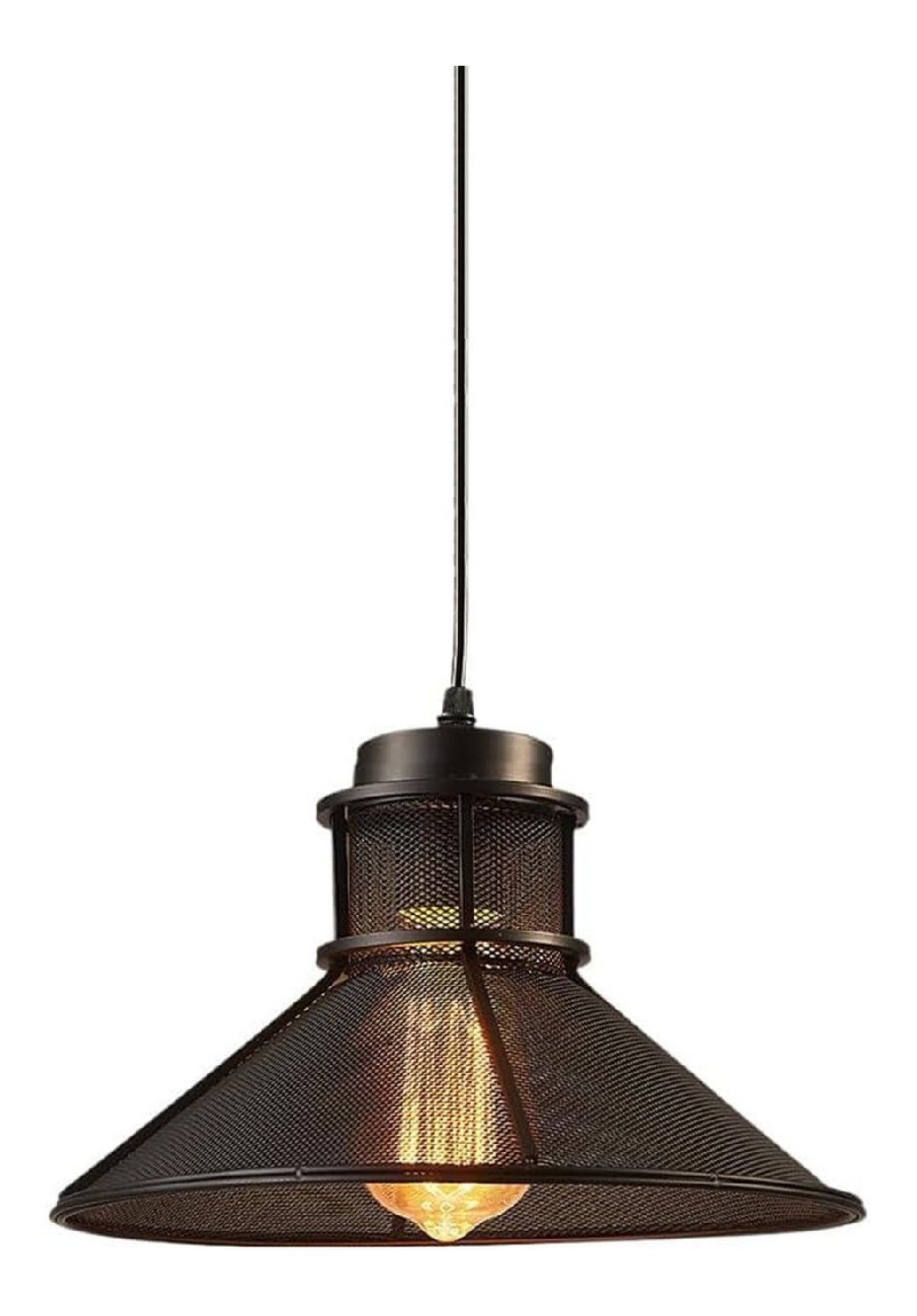 Lustre Noir et Ambre au style moderne avec conception fonctionnelle 60 W