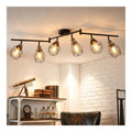 Spot de plafond Noir et Ambre aux lignes epurees avec eclairage confortable 60 W E27