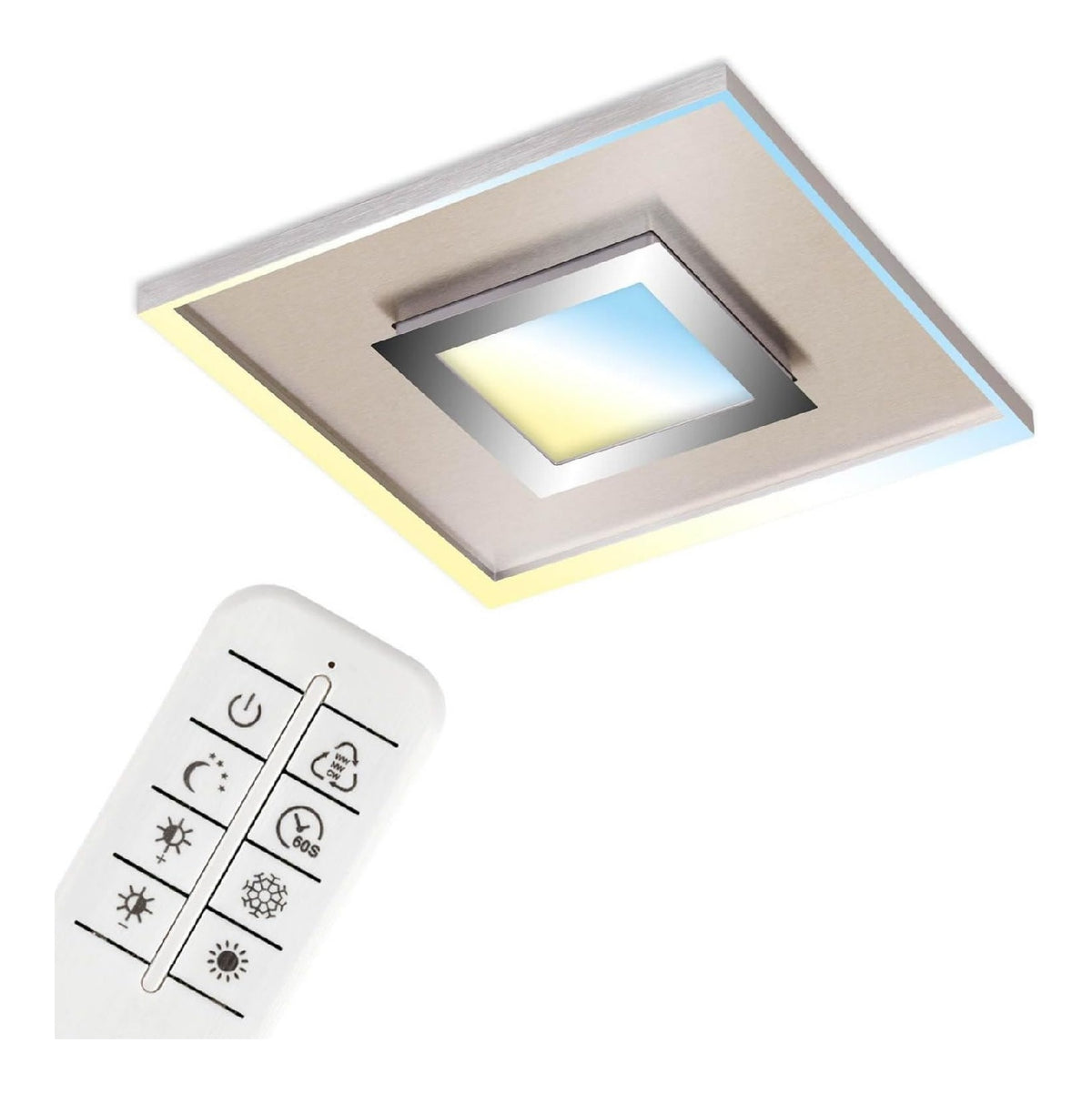 Plafonnier decoratif Blanc et Ambre avec diffusion lumineuse harmonieuse 30W 2700K