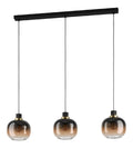 Suspension decoratif Noir et Ambre avec diffusion lumineuse harmonieuse 40 W E27