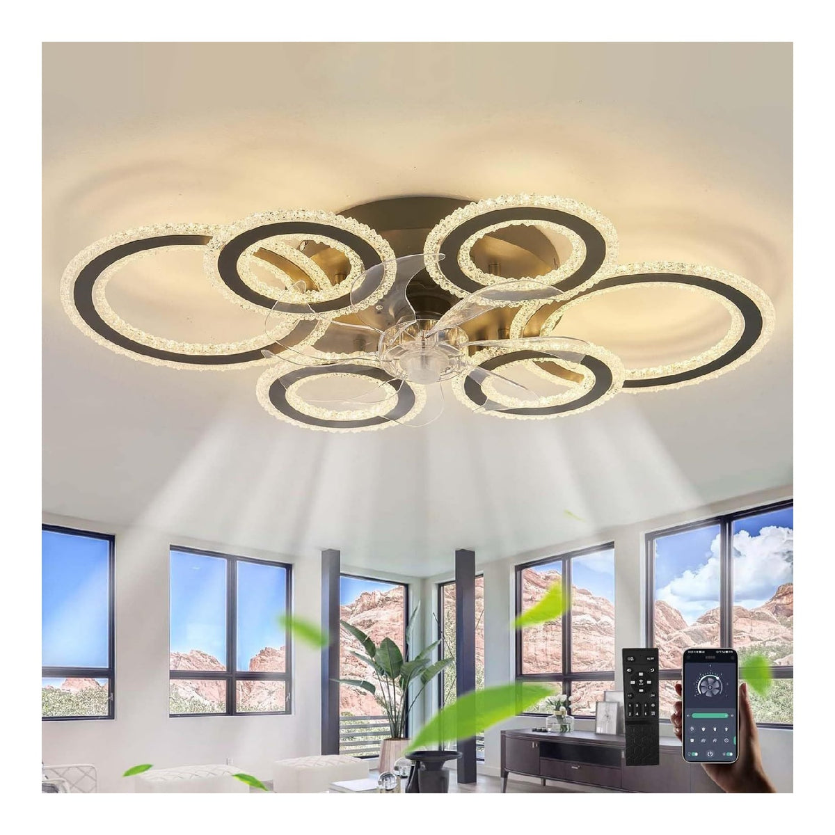 Eclairage Noir et Blanc contemporain en version lustre CG-1756