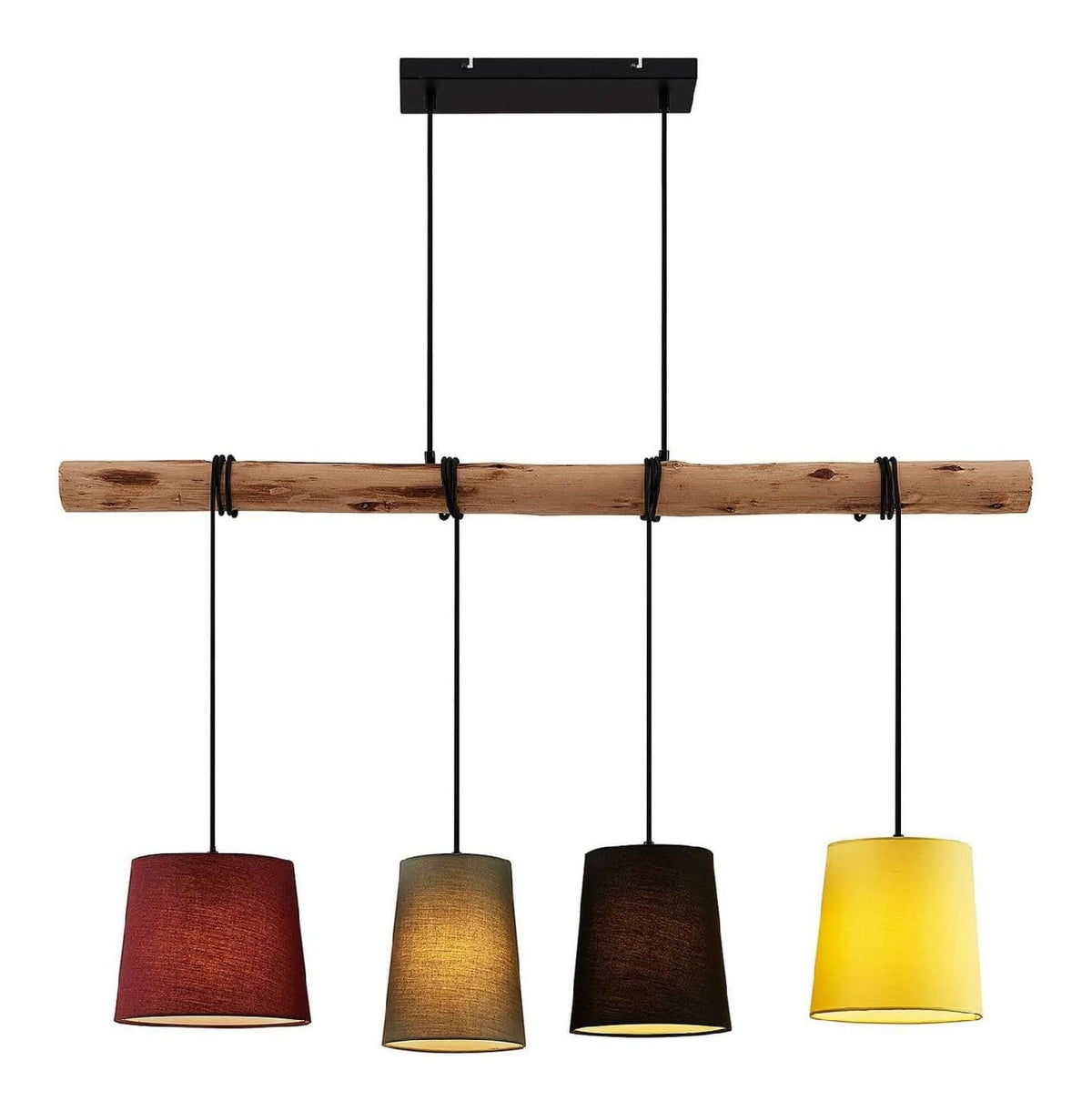Luminaire Noir et Gris a silhouette graphique de type suspension E27