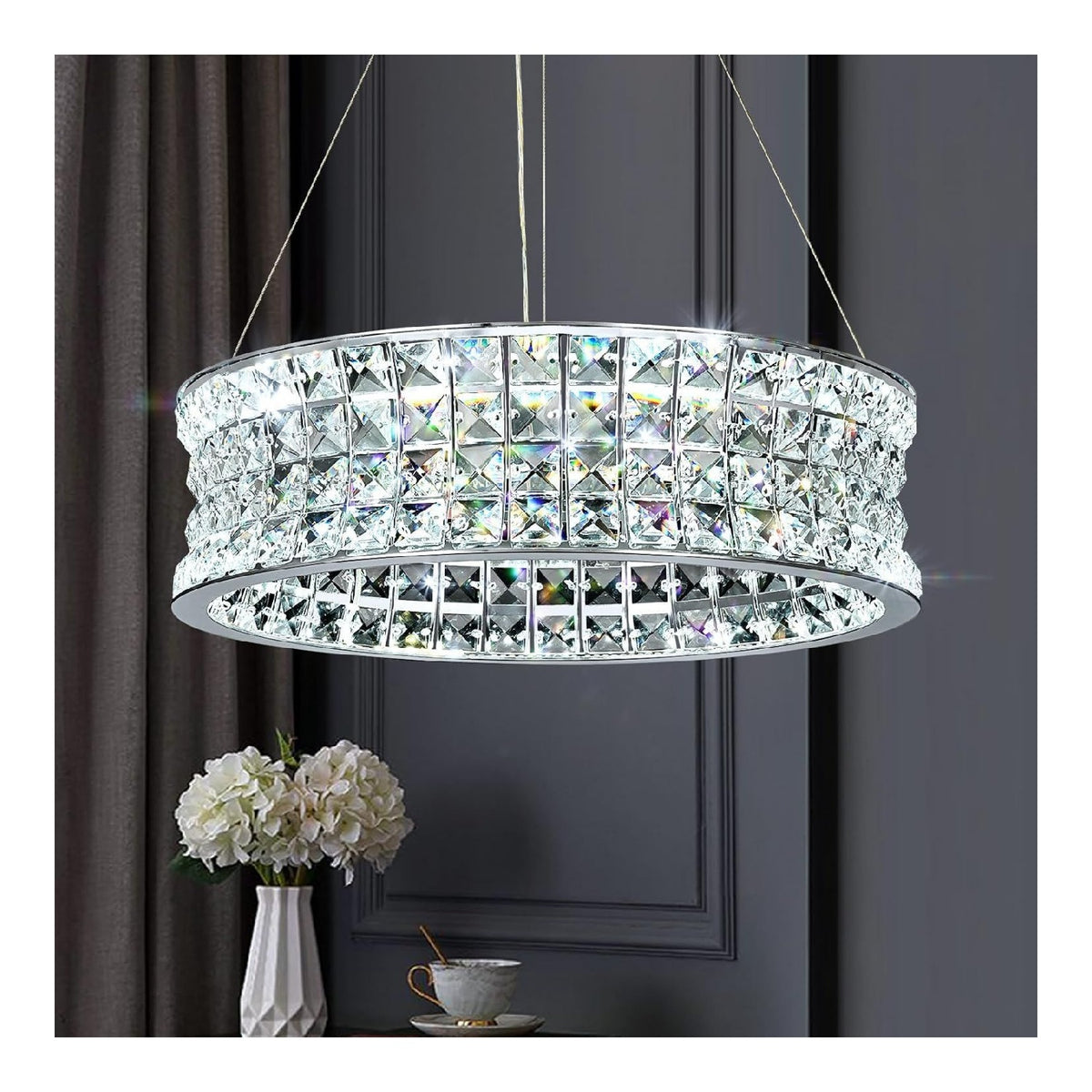 Lustre Blanc et Ambre au style moderne avec conception fonctionnelle 3000K M89-671