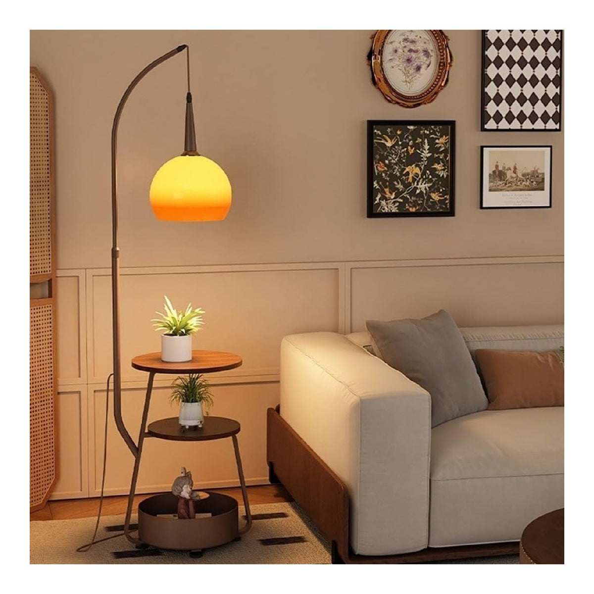 Eclairage Noir et Blanc contemporain en version lampadaire 3000 K E27