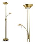 Lampadaire decoratif Blanc et Ambre avec diffusion lumineuse harmonieuse IP20