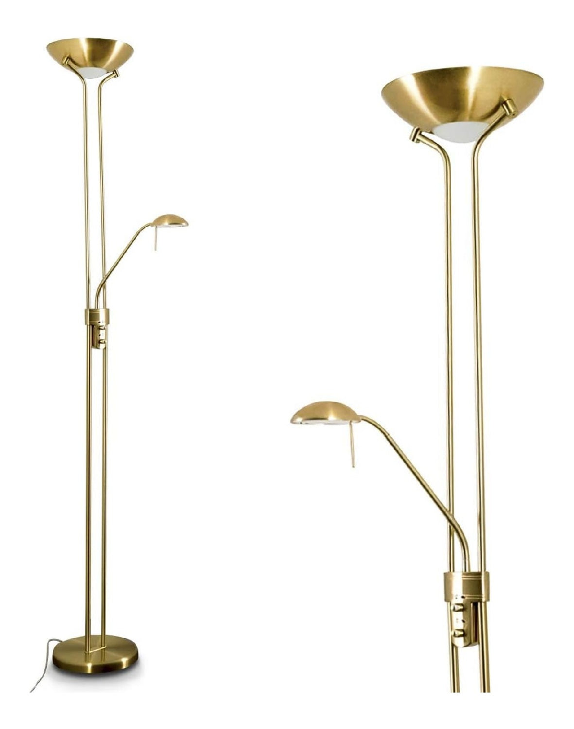 Lampadaire decoratif Blanc et Ambre avec diffusion lumineuse harmonieuse IP20