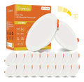 Solution lumineuse Blanc et Ambre au dessin sobre en format spot de plafond 10W IP44 4000K