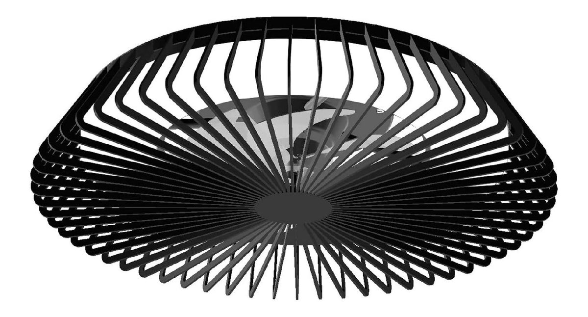 Plafonnier Noir aux lignes epurees avec eclairage confortable 70 W 2700 K