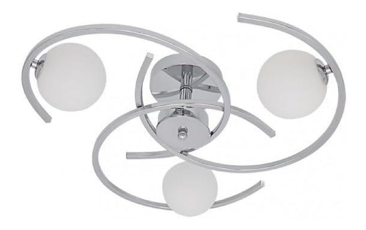 Plafonnier Blanc et Transparent au style moderne avec conception fonctionnelle