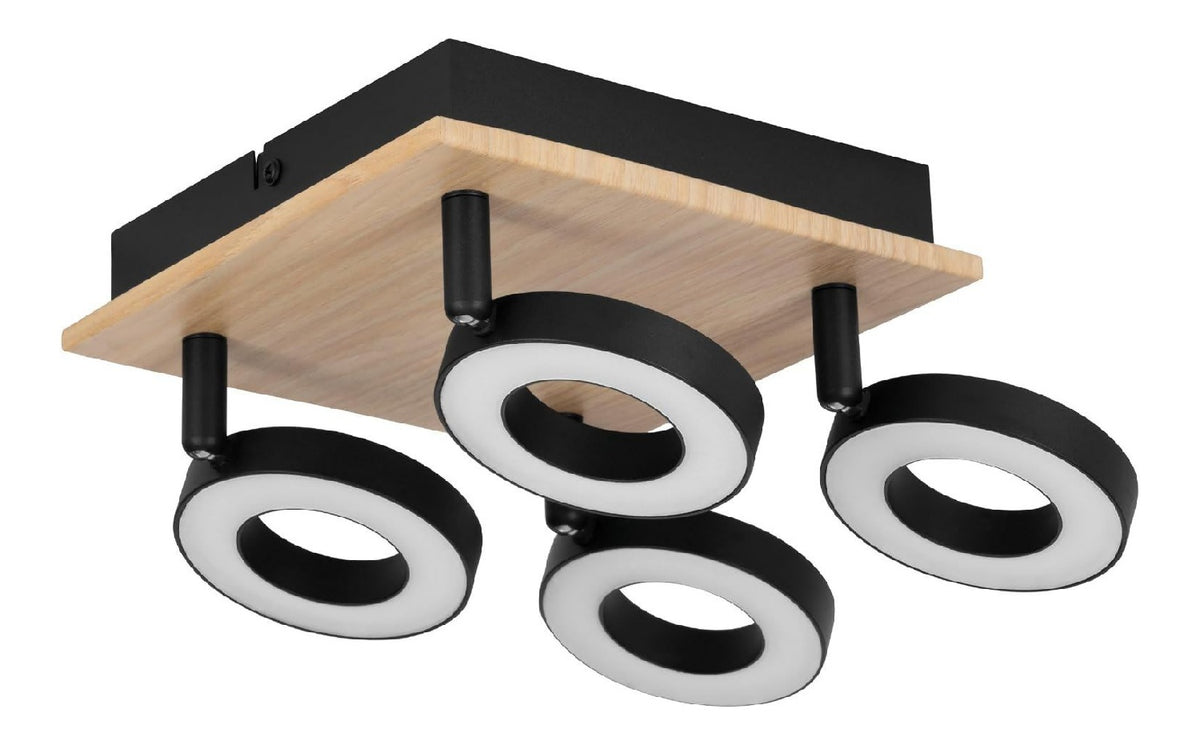 Luminaire Noir et Blanc a silhouette graphique de type spot de plafond