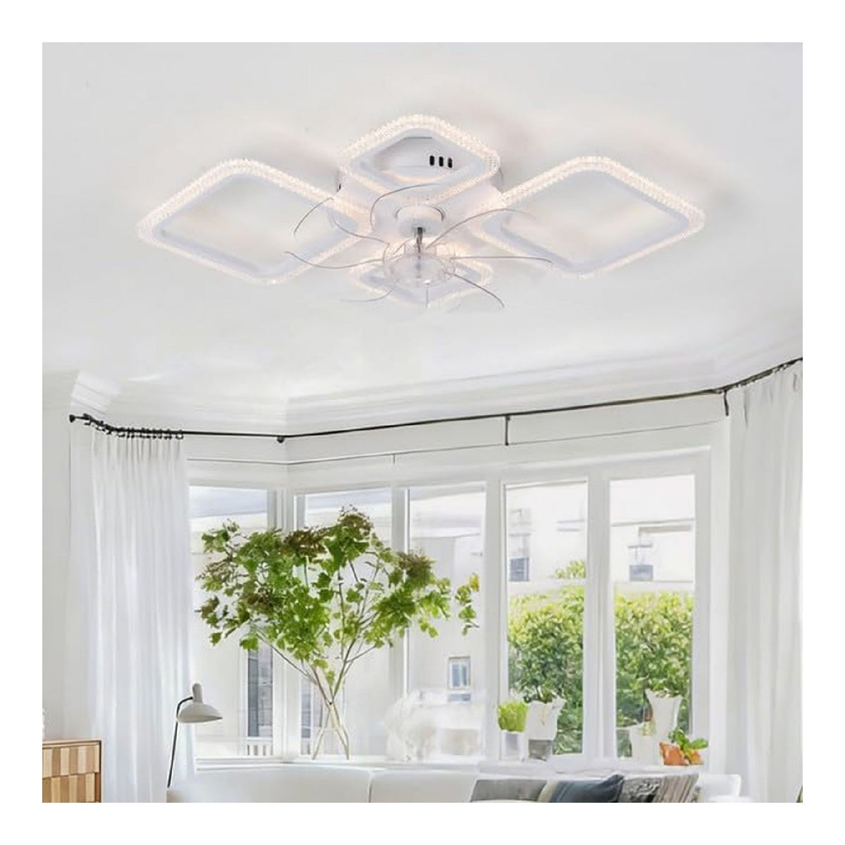 Lustre Blanc et Ambre au style moderne avec conception fonctionnelle 3000K MH-2316
