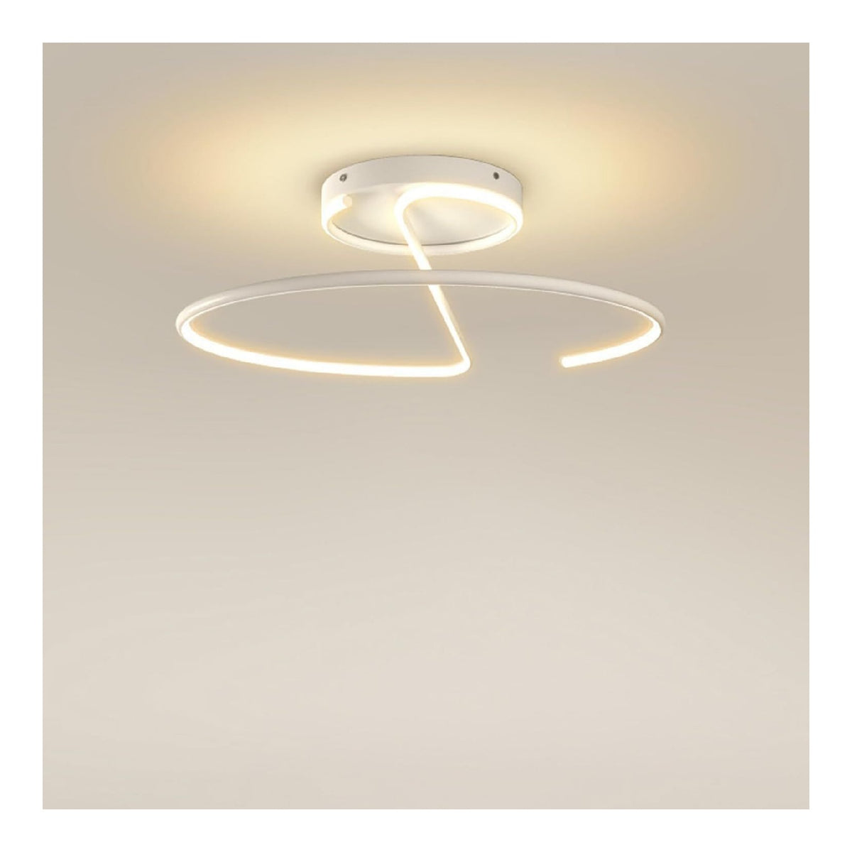 Plafonnier Noir et Blanc a presence elegante et lumiere agreable 6000K