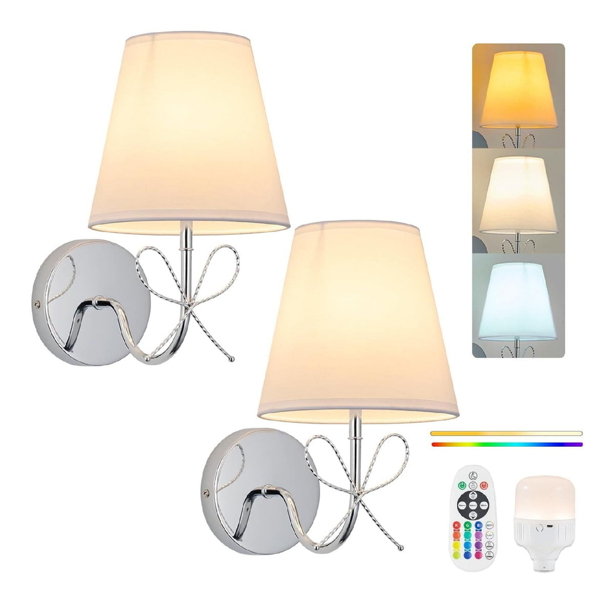 Applique murale Blanc et Ambre a presence elegante et lumiere agreable 3000 K