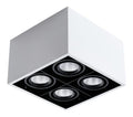 Spot de plafond Noir et Blanc aux lignes epurees avec eclairage confortable 28W