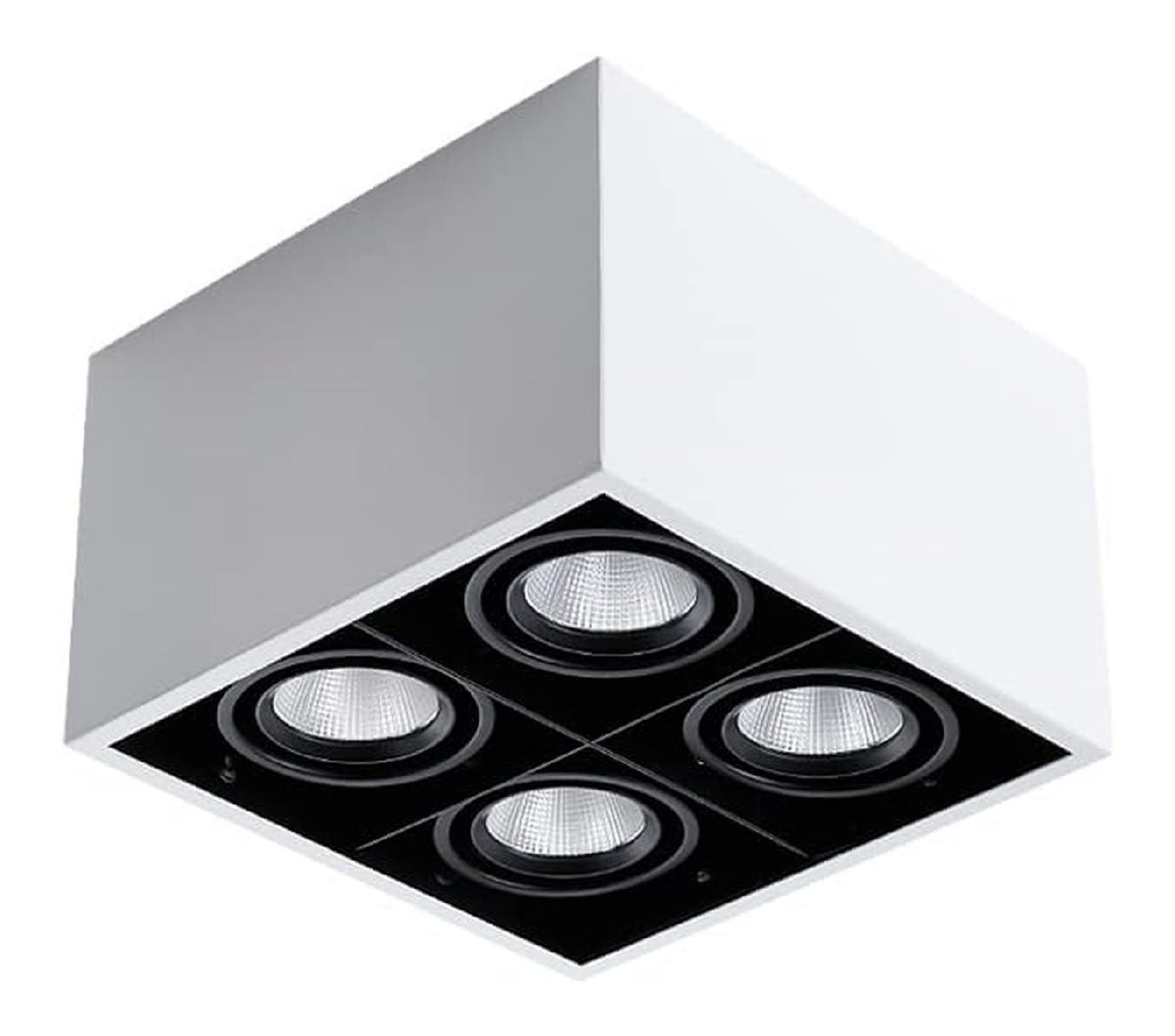 Spot de plafond Noir et Blanc aux lignes epurees avec eclairage confortable 28W