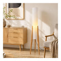 Solution lumineuse Blanc et Ambre au dessin sobre en format lampadaire 60 W E27 LX-9807