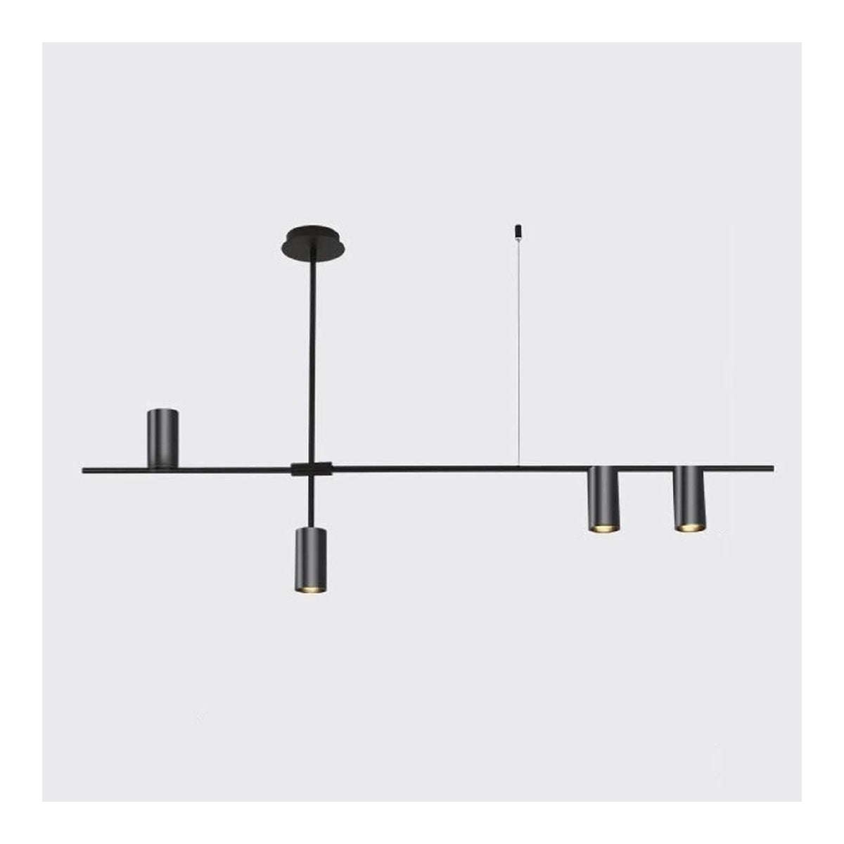 Suspension decoratif Noir et Blanc avec diffusion lumineuse harmonieuse 6000K