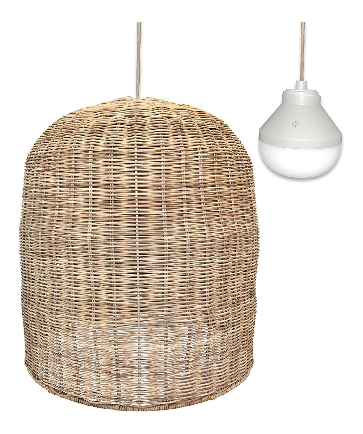 Suspension Blanc et Rouge a presence elegante et lumiere agreable IP64