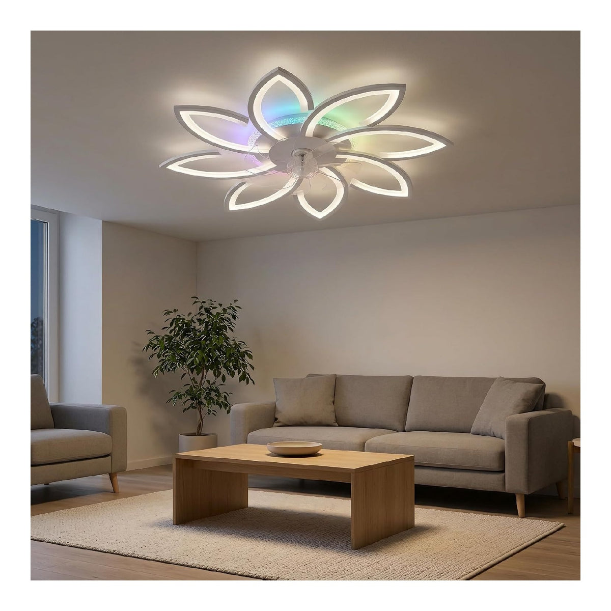 Luminaire Blanc aux lignes epurees avec eclairage confortable