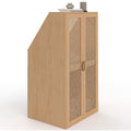 Ilots de rangement mobiles avec tiroirs sur roulettes chene